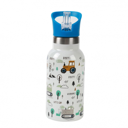 Cadouri 3 ani - iTotal-Termos pentru copii, din otel inoxidabil, design vehicule, 350 ml