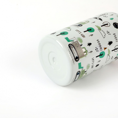Termos pentru copii, din otel inoxidabil, design vehicule, 350 ml [4]