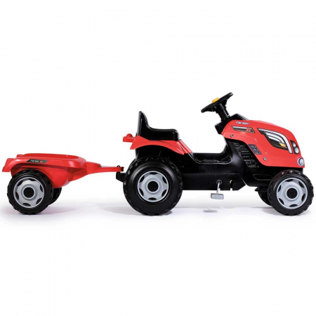 Tractor cu pedale si remorca Smoby Farmer XL rosu [3]