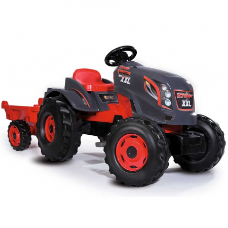 Jucării exterior - Tractor cu pedale si remorca Smoby Stronger XXL