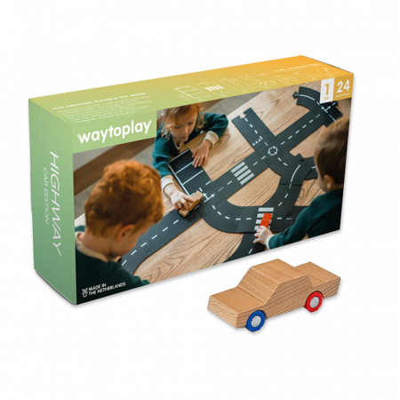 Jucării copii 5-6 ani - Traseu auto Waytoplay, Highway Car Edition, 25 piese