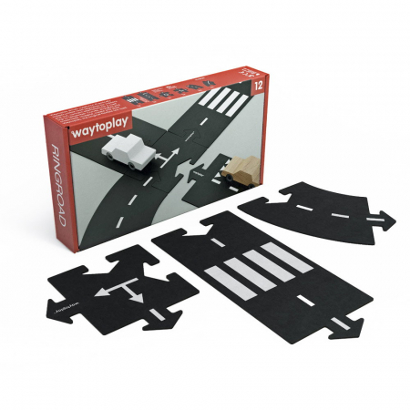 Jucării copii 5-6 ani - Traseu auto Waytoplay, Ringroad, 12 piese