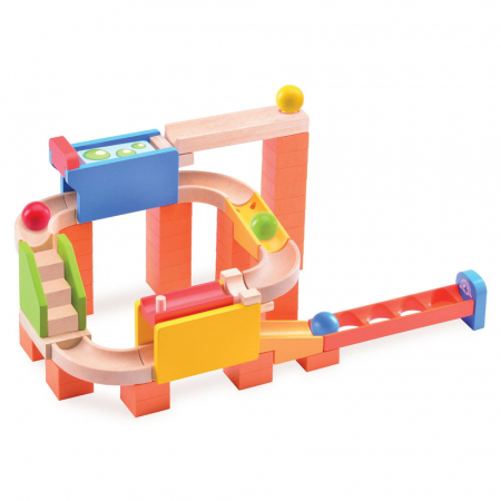 Jocuri educative - Traseu cu bile din lemn Flipper, Wonderworld