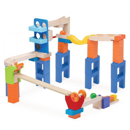 Jocuri educative - Traseu cu bile din lemn Wonder Bridge, Wonderworld