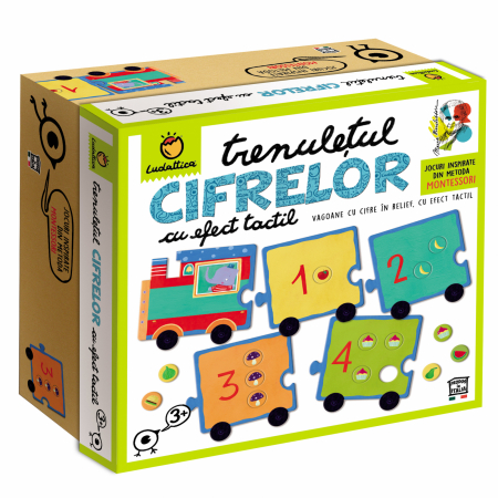 Jucării Montessori - Trenuletul Cifrelor Cu Efect Tactil