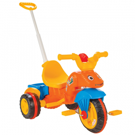 Triciclete - Tricicleta Pilsan Caterpillar orange cu maner
