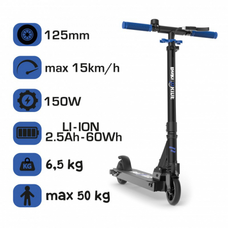Trotinetă Electrică 125mm - Albastru [7]