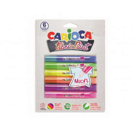 Art & Craft - Vopsea pentru textile Carioca Fabric Paint - Neon.