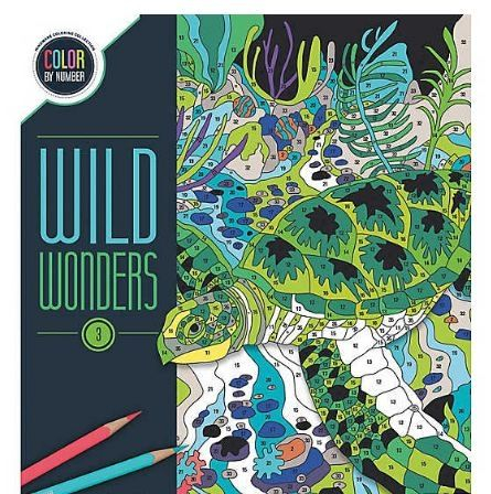 Idei de cadouri sub 50 lei - Wild Wonders Color by Number: Book 3