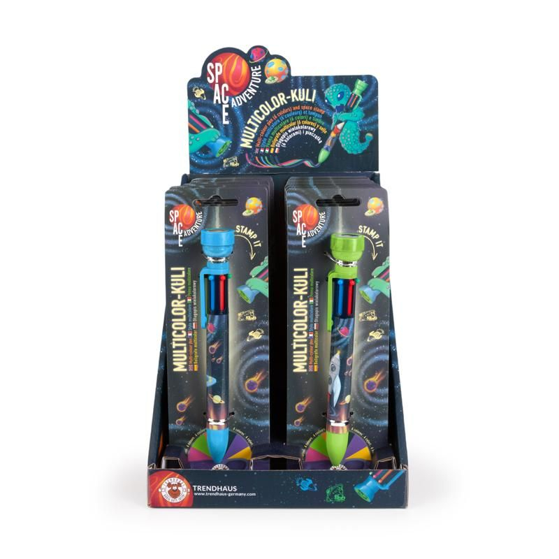 Trendhaus-Pix multicolor cu 6 culori si stampila, Aventura spatiala [1]