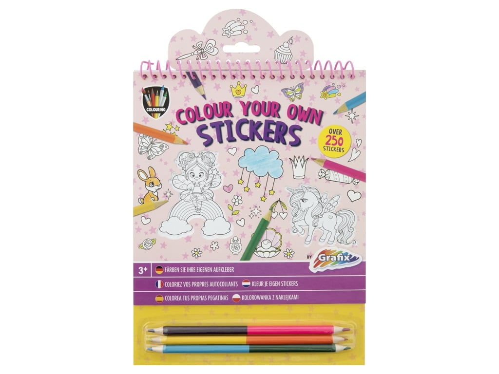 Set creativ, Coloreaza propriile abtibilduri, Printese si unicorni [1]