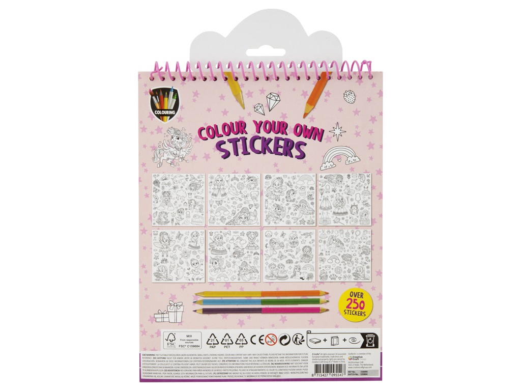 Set creativ, Coloreaza propriile abtibilduri, Printese si unicorni [2]