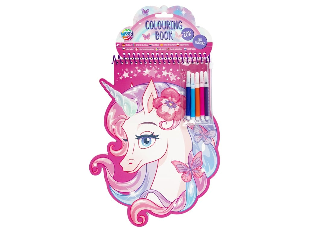 Set-creativ-de-colorat,-carte-in-forma-de-animal,-abtibilduri-si-markere,-unicorn-Moxy [1]