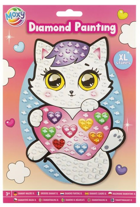 Set creativ diamond painting cu strasuri mari, A5