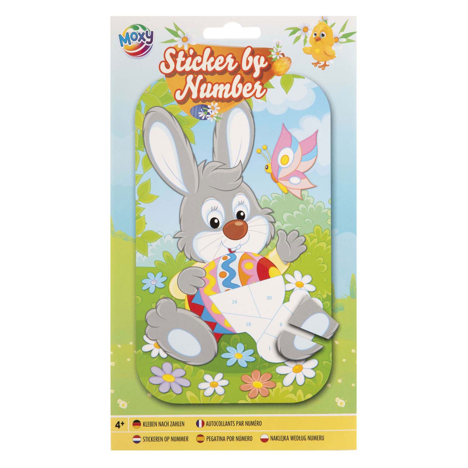 Set creativ Lipeste pe numere tematica Paste, Iepuras