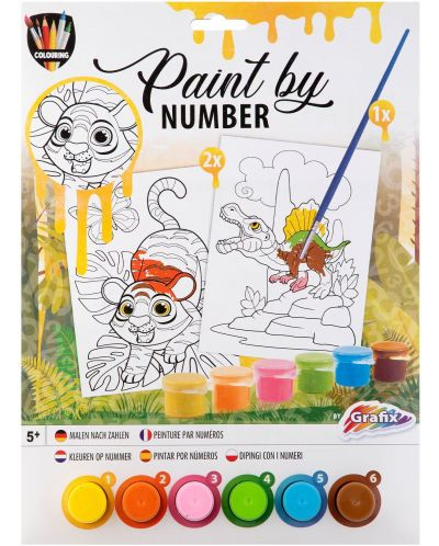 Set creativ Pictura pe numere, Animale salbatice