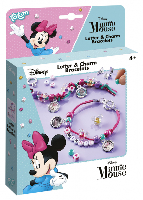 Set creativ DIY Bratari cu margele si pandantive Disney Minnie Mouse