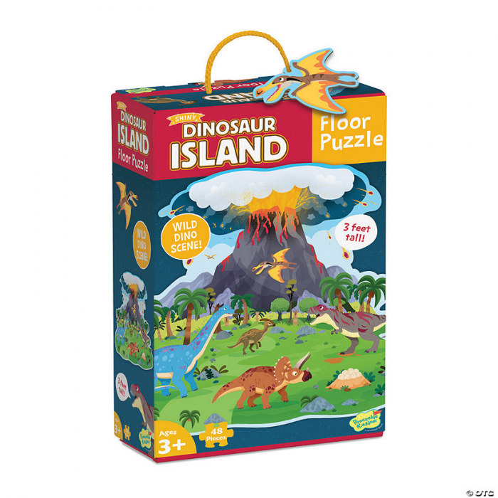 Puzzle de podea Insula dinozaurilor, Dinosaur island floor puzzle, Peaceable Kingdom Jucarii copii si jocuri educative