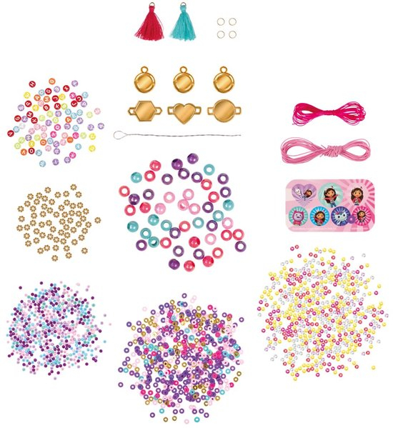 Jucarii copii si jocuri educative - Set creativ DIY cu margele cu tematica Gabby Dollhouse