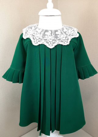 FETE - Rochie cu pliuri - verde