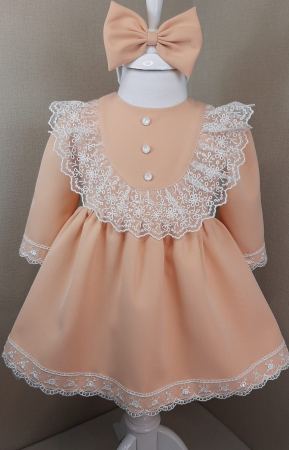 FETE - Rochie cu dantela - roz