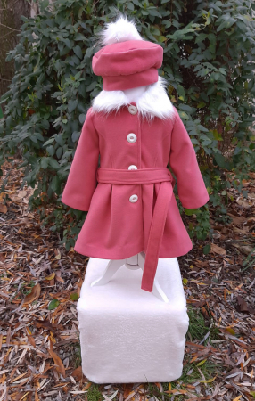 Paltonașe - Palton și căciulă ~ roz