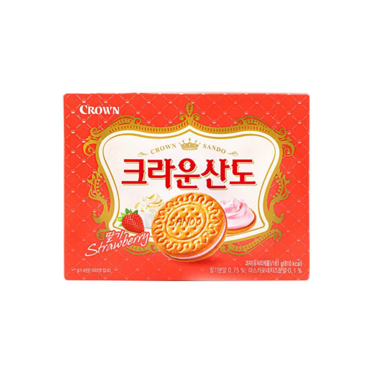 Biscuit Sando Strawberry 161g Crown [1]
