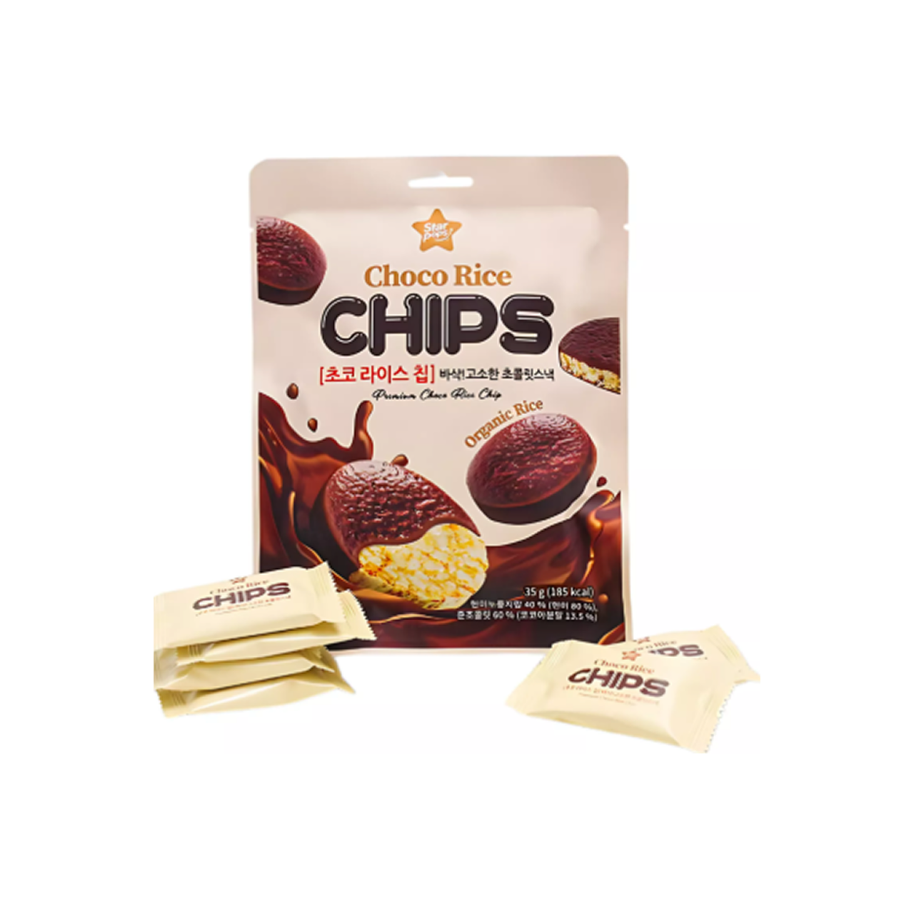 Chocolate Rice Cracker 35g KR STARPOPS [1]