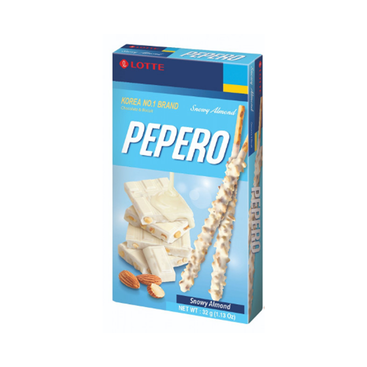 Pepero Snowy Almond 32g Lotte [1]