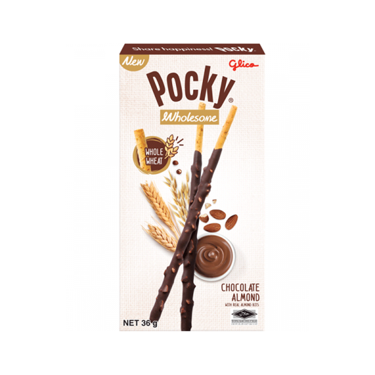 Pocky Wholesome Chocolate&Almond 36g Glico [1]
