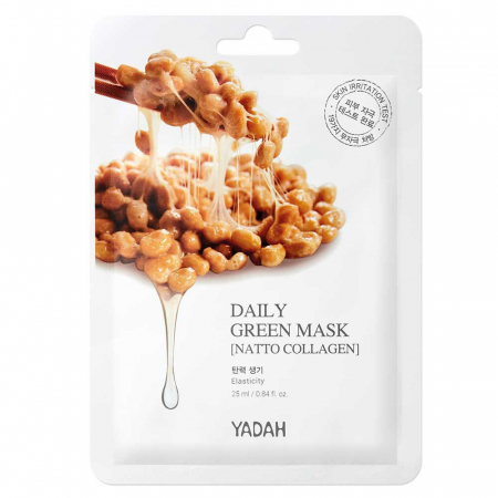 CosmeticeㅣK-Beauty - Yadah Daily Green Mask Natto Collagen 25ml