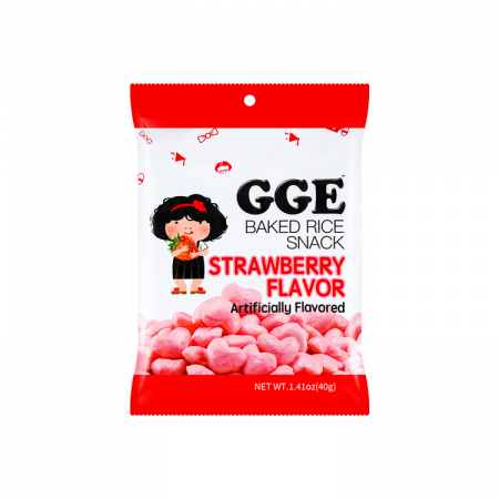 Biscuiți - GGE Baked Rice Snack Strawberry 40g