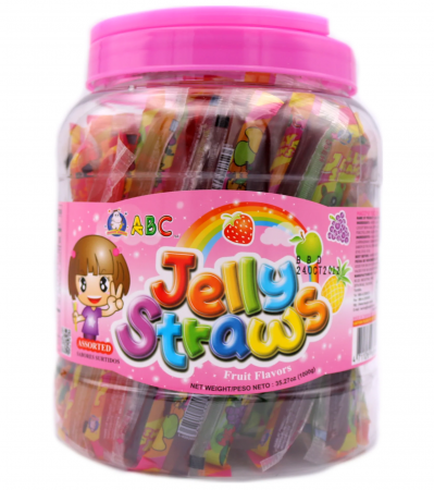 Jeleuri - ABC Bunny&Bear Jelly Straws Assorted fruit 1000g