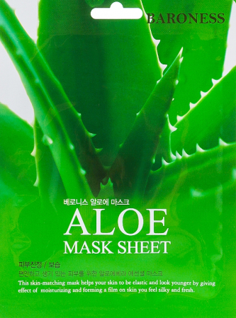 CosmeticeㅣK-Beauty - BARONESS  Sheet Mask with Aloe