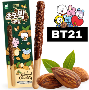 Snacksㅣ과자 - BT21 Chocobig Almond Chocolate Stick 54GR