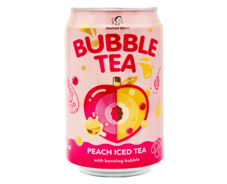 Soda - Bubble Tea Peach 320ml  Madam Hong