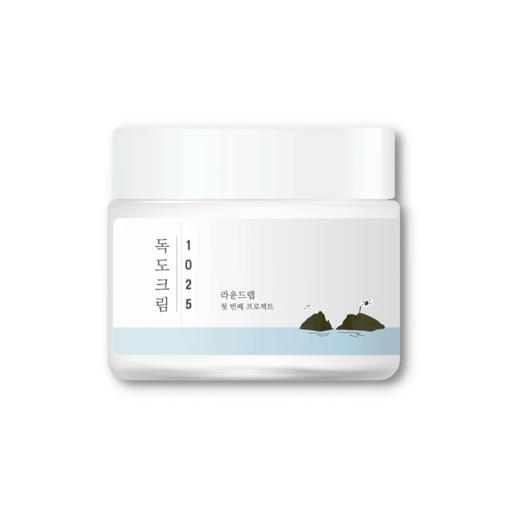 CosmeticeㅣK-Beauty - Crema hidratanta cu 3 tipuri de acid hialuronic si 5 tipuri de ceramide Dokdo, 80ml | Round Lab