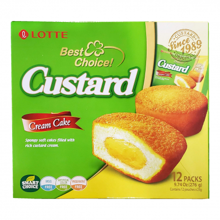 Prăjituri - Custard Cream Cake 276g Lotte