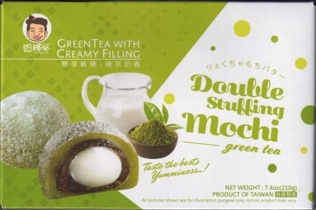 Mochi - Double Stuffing Mochi Green Tea 210g SU SHEN PO