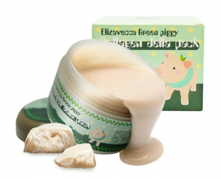 CosmeticeㅣK-Beauty - ELIZAVECCA Green Piggy Collagen Jelly Pack 100g