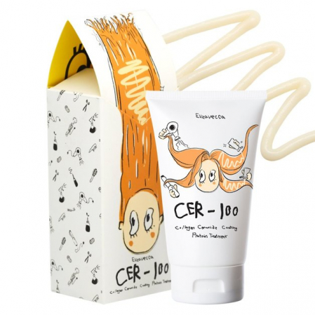 CosmeticeㅣK-Beauty - ELIZAVECCA Milky Piggy Collagen Ceramide Coating  Protein  Treatment 100ml