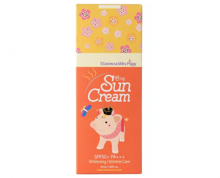 CosmeticeㅣK-Beauty - ELIZAVECCA  Milky Piggy Sun Cream 50ml