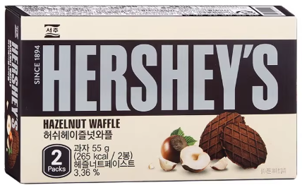 Prăjituri - Hershey`s Hazelnut Waffle 55g Seoju