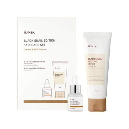 CosmeticeㅣK-Beauty - IUNIK Set Black Snail Edition Skin Care
