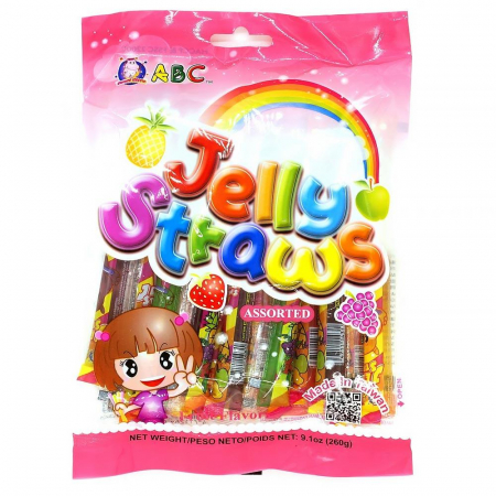 Jeleuri - Jelly Straws Assorted Fruit 260g ABC Jelly