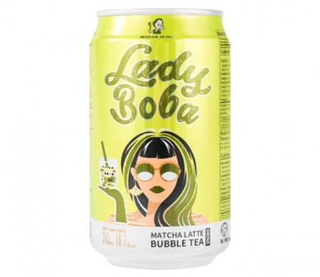 Lapte - Lady Boba Bubble Milk Tea Matcha Latte 315ml MH