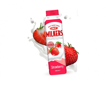 Lapte - Milkers Strawberry 500ml OKF