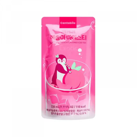 Băuturiㅣ음료 - Peach Flavoured Iced Tea 230ml Cantabile