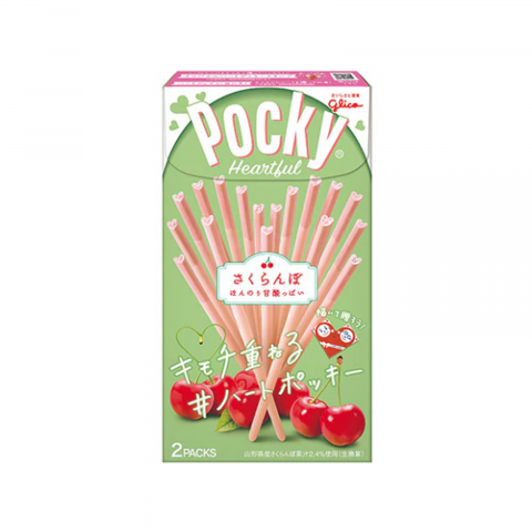 Biscuiți - Pocky Heartful Cherry 54.6g