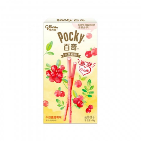 Biscuiți - Pocky Milky Cranberry 45g Glico